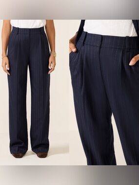 Favorite Daughter Women’s Navy Pinstripe Favorite Classic Dress Pants Sz 2 NWT